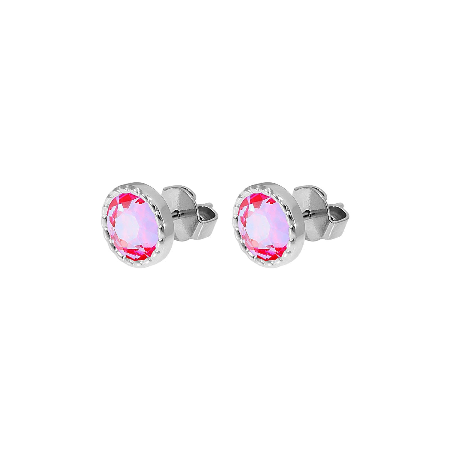 Bocconi Flat Ear Studs 9 mm - Silver