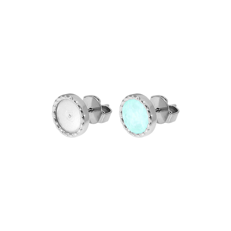 Bocconi Flat Ear Studs 9 mm - Silver