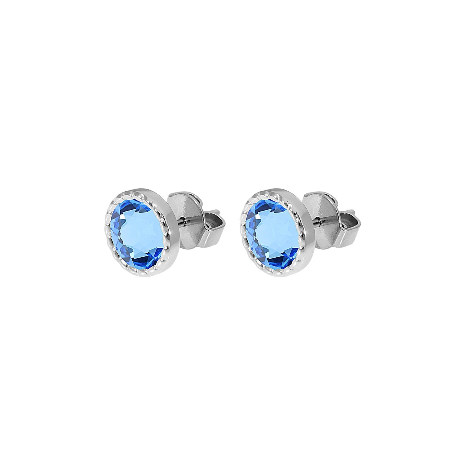 Bocconi Flat Ear Studs 9 mm - Silver