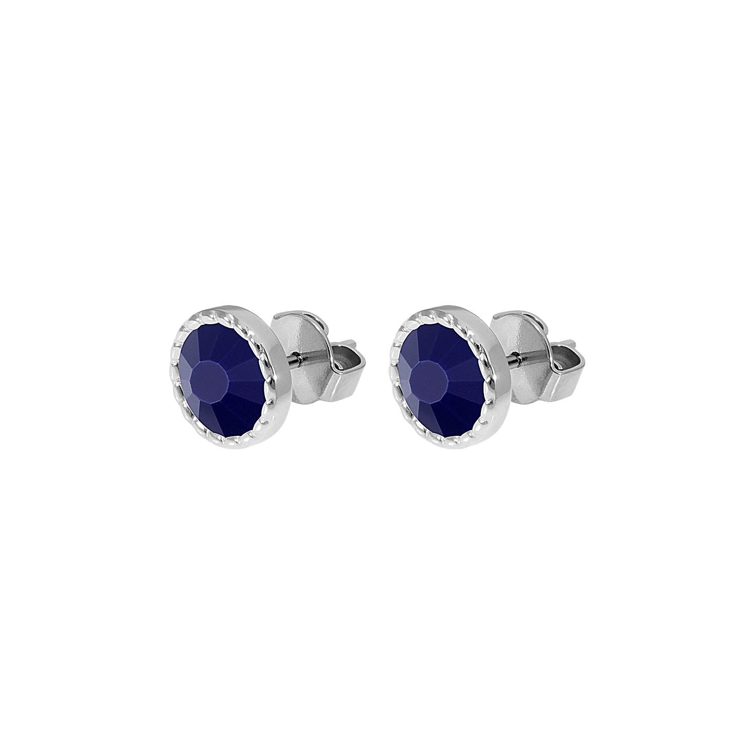 Bocconi Flat Ear Studs 9 mm - Silver