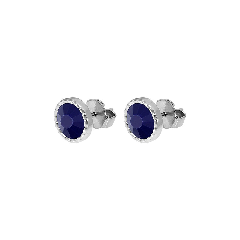 Bocconi Flat Ear Studs 9 mm - Silver
