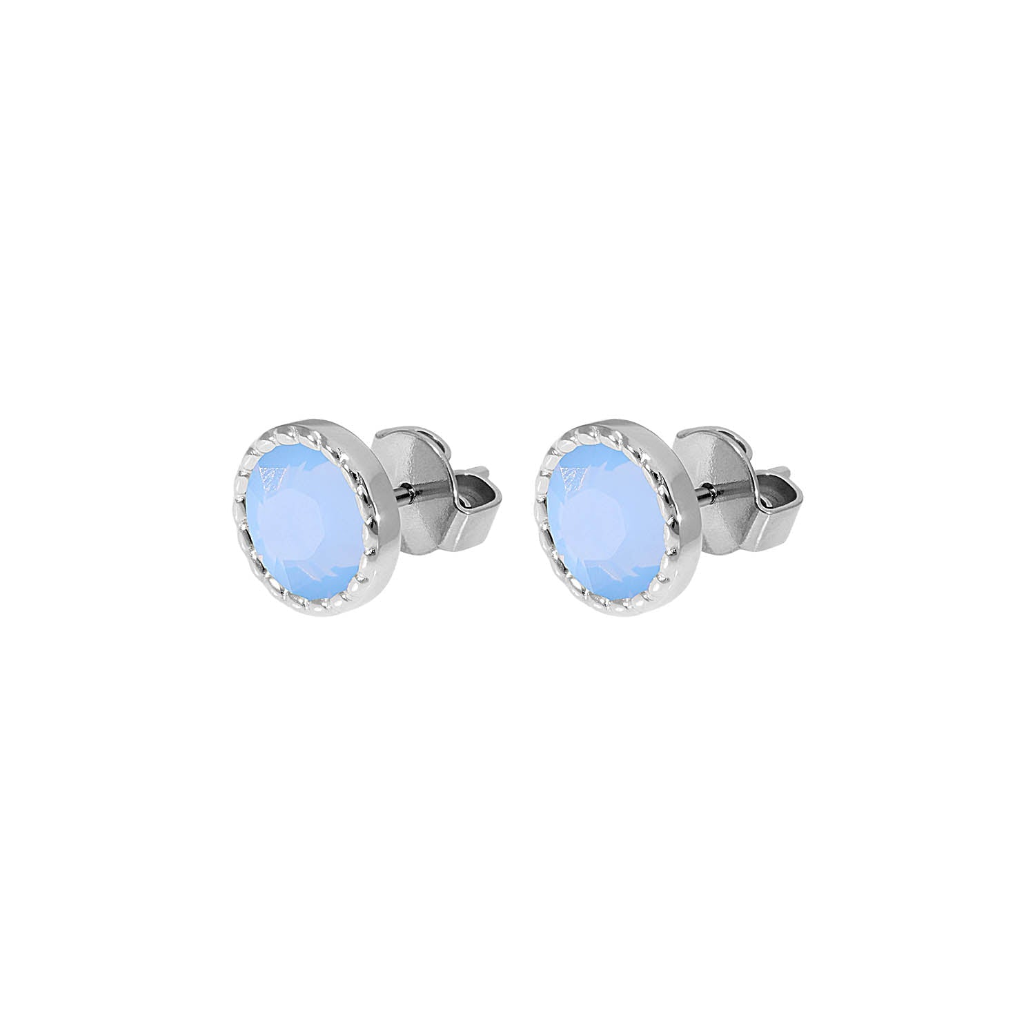 Bocconi Flat Ear Studs 9 mm - Silver