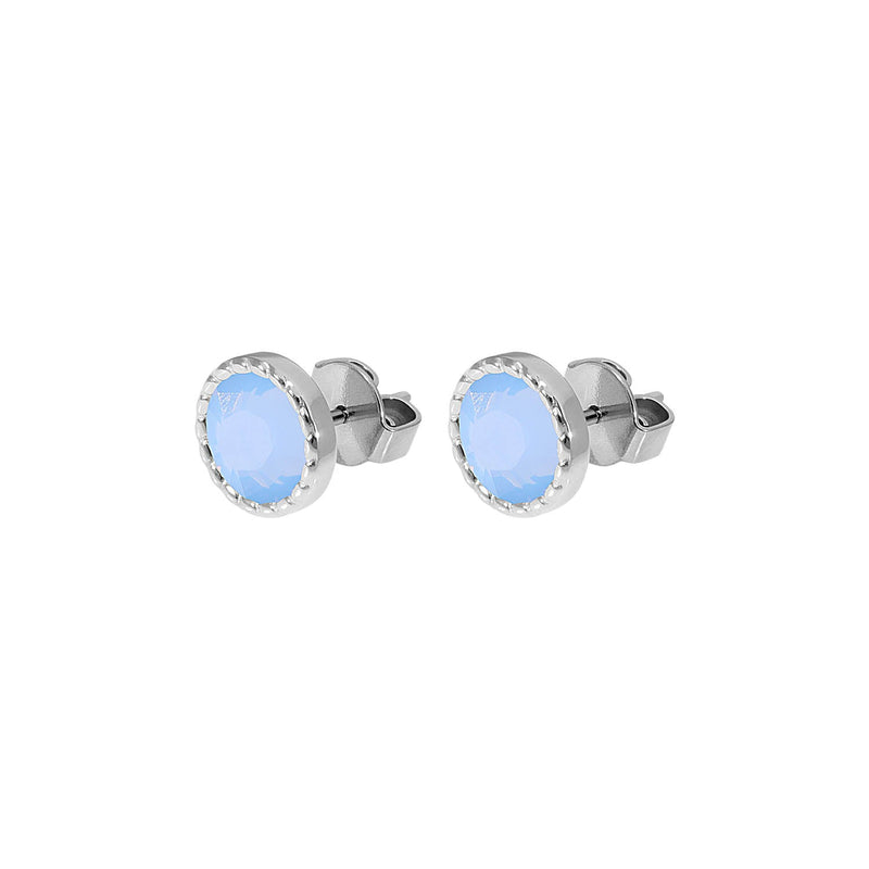 Bocconi Flat Ear Studs 9 mm - Silver