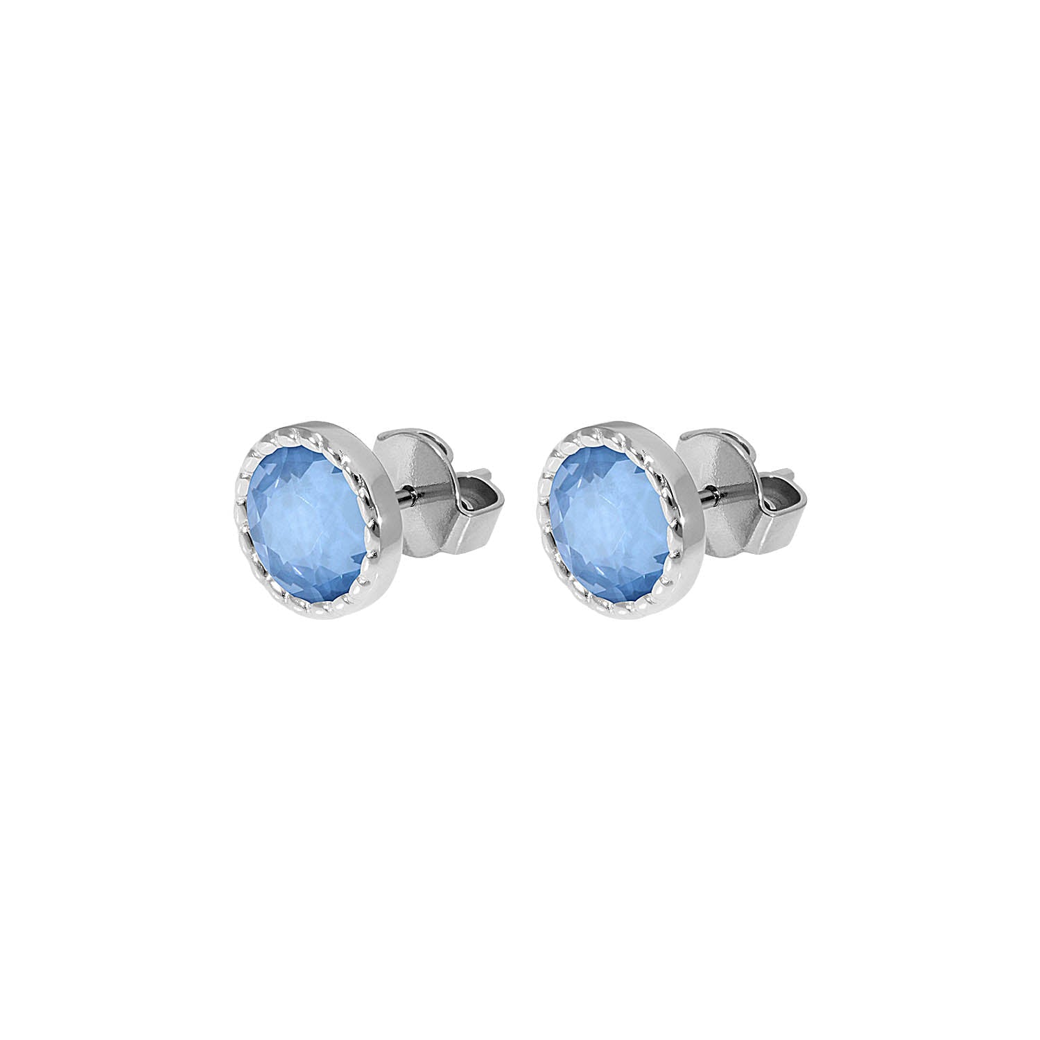 Bocconi Flat Ear Studs 9 mm - Silver