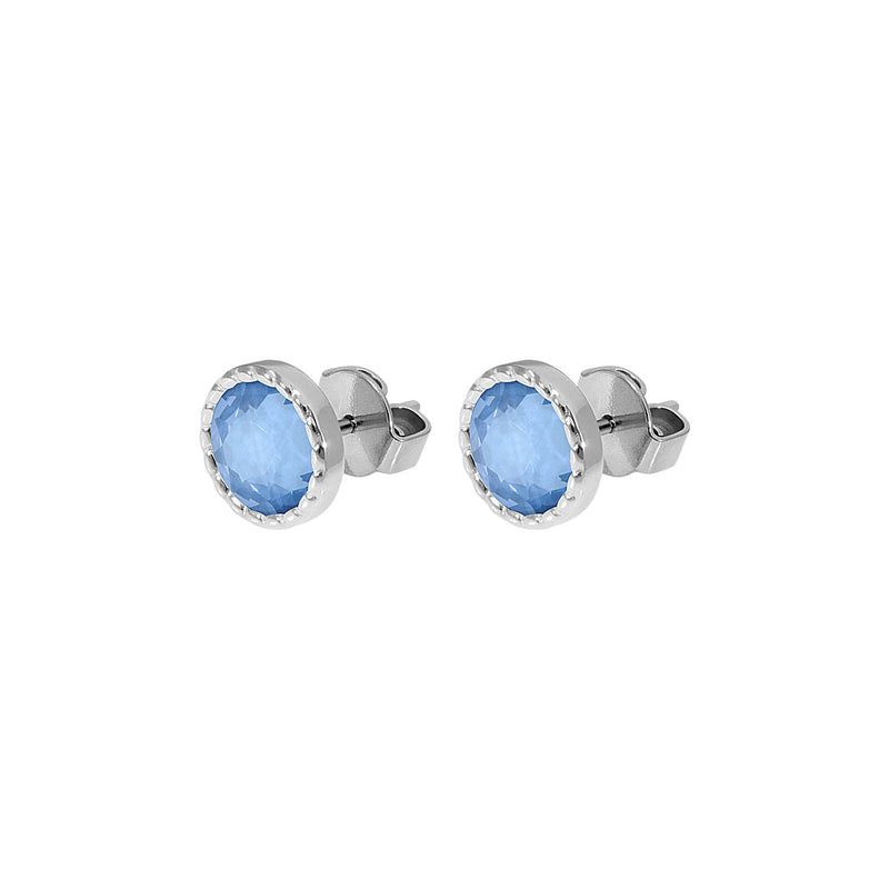 Bocconi Flat Ear Studs 9 mm - Silver