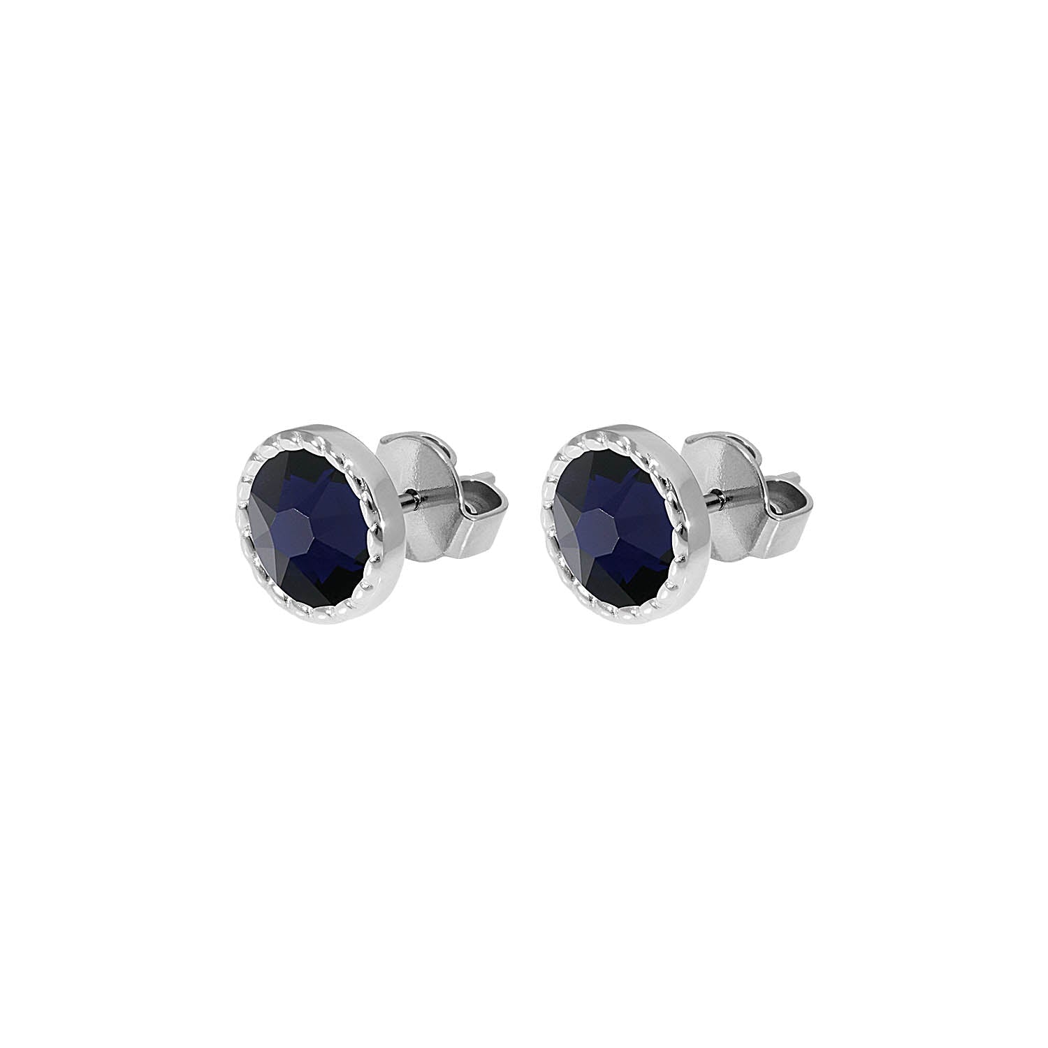 Bocconi Flat Ear Studs 9 mm - Silver