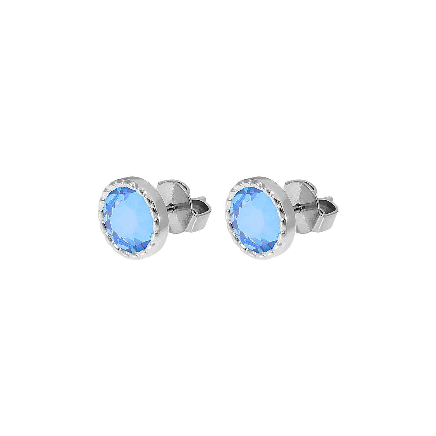Bocconi Flat Ear Studs 9 mm - Silver