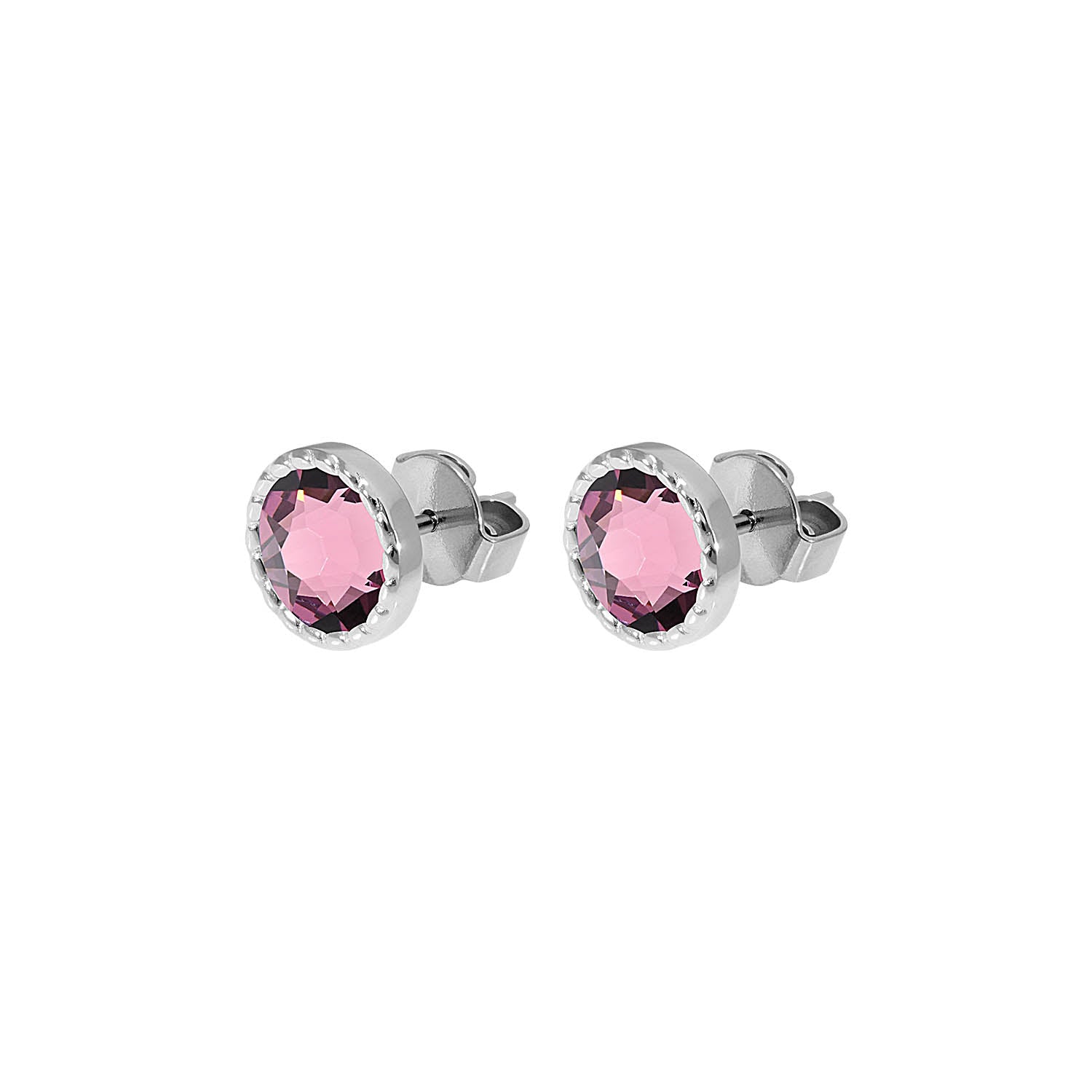 Bocconi Flat Ear Studs 9 mm - Silver