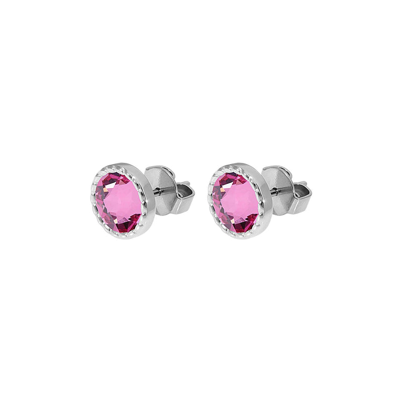 Bocconi Flat Ear Studs 9 mm - Silver