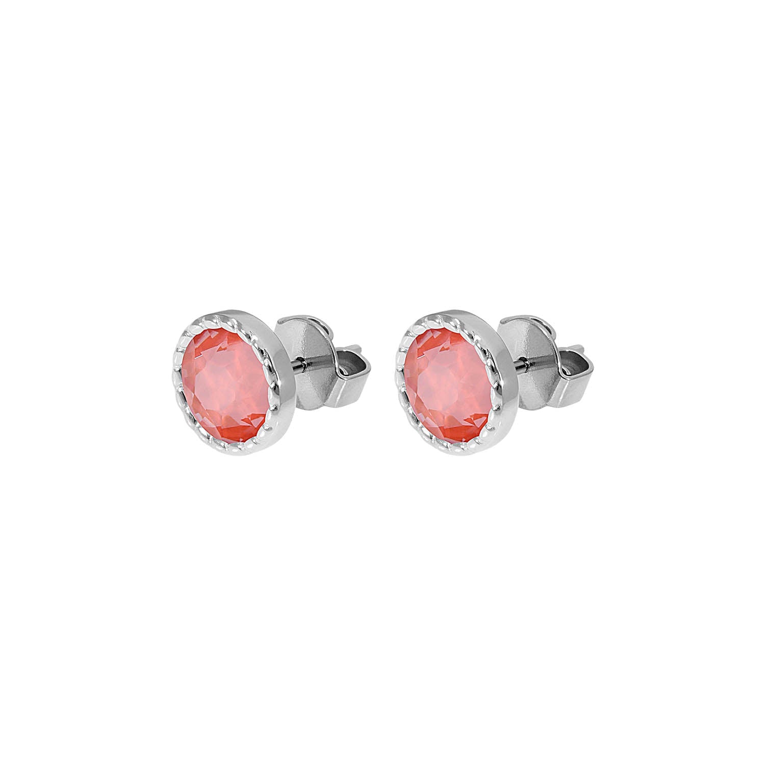 Bocconi Flat Ear Studs 9 mm - Silver