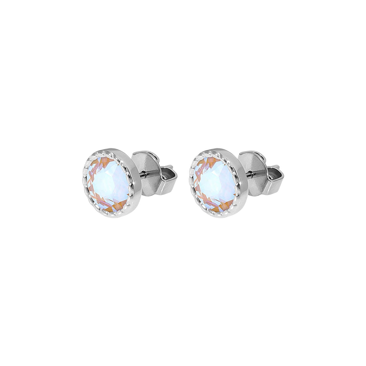 Bocconi Flat Ear Studs 9 mm - Silver