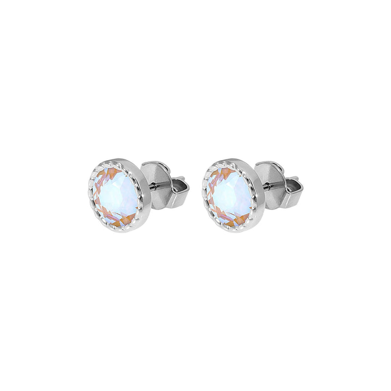 Bocconi Flat Ear Studs 9 mm - Silver