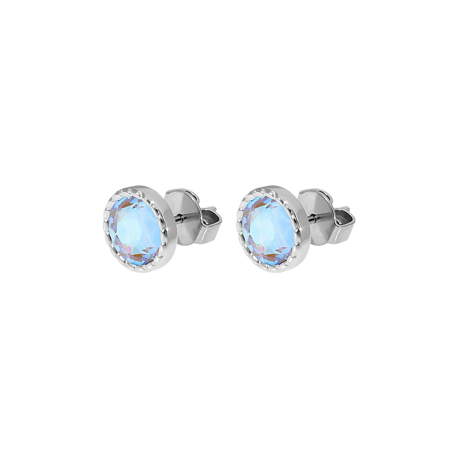 Bocconi Flat Ear Studs 9 mm - Silver
