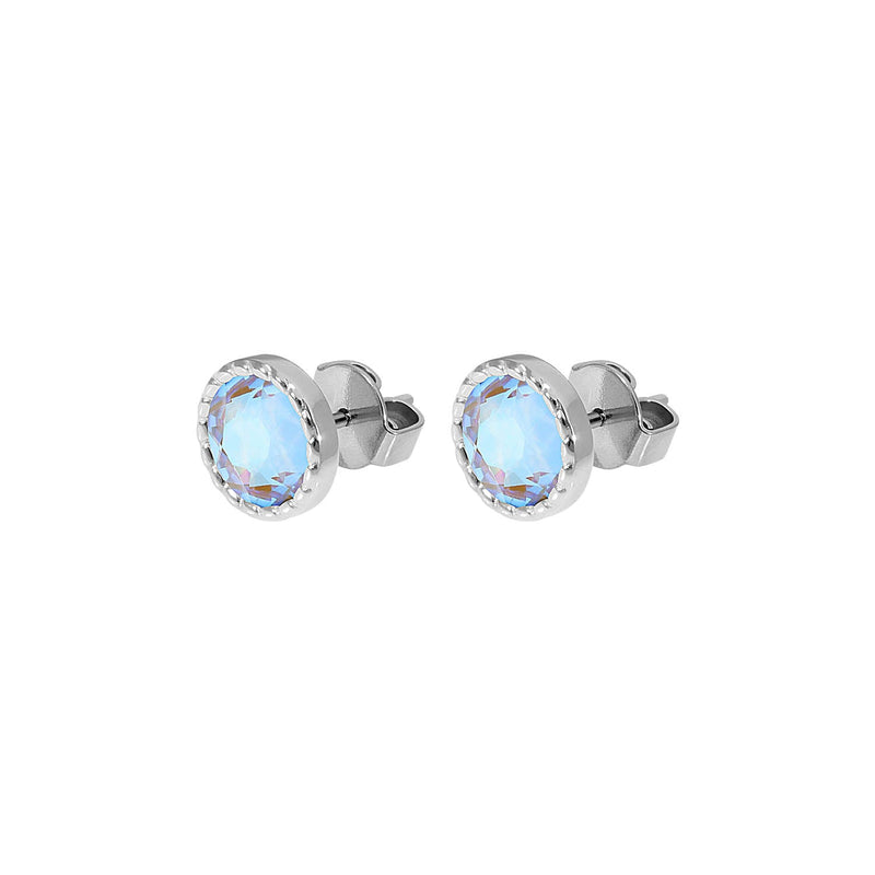 Bocconi Flat Ear Studs 9 mm - Silver