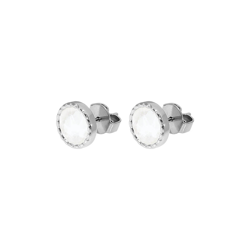 Bocconi Flat Ear Studs 9 mm - Silver