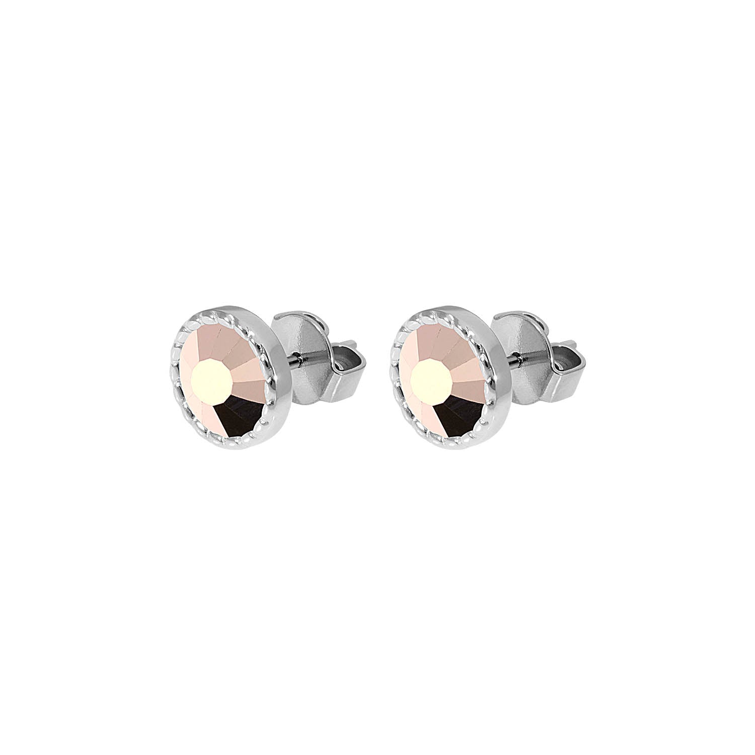 Bocconi Flat Ear Studs 9 mm - Silver