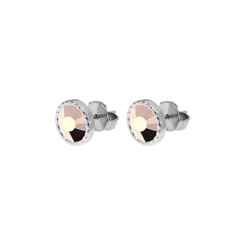 Bocconi Flat Ear Studs 9 mm - Silver