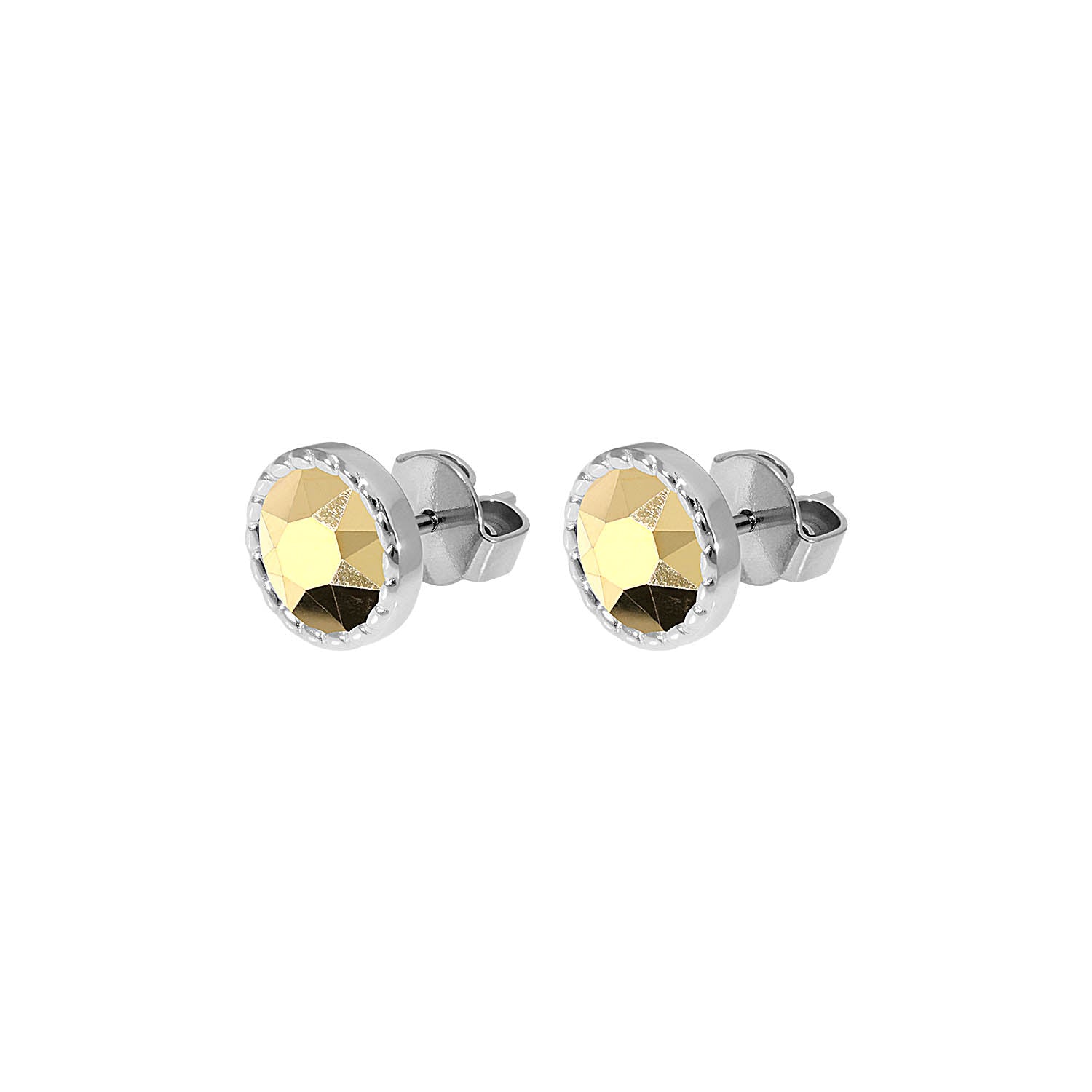 Bocconi Flat Ear Studs 9 mm - Silver