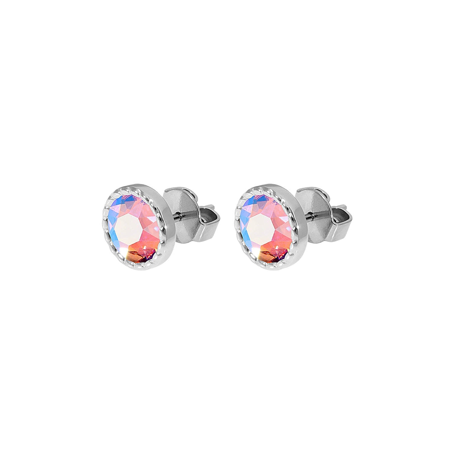 Bocconi Flat Ear Studs 9 mm - Silver