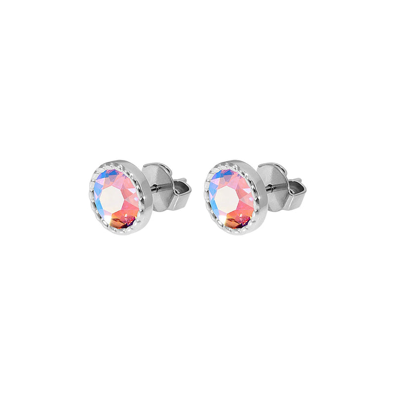 Bocconi Flat Ear Studs 9 mm - Silver