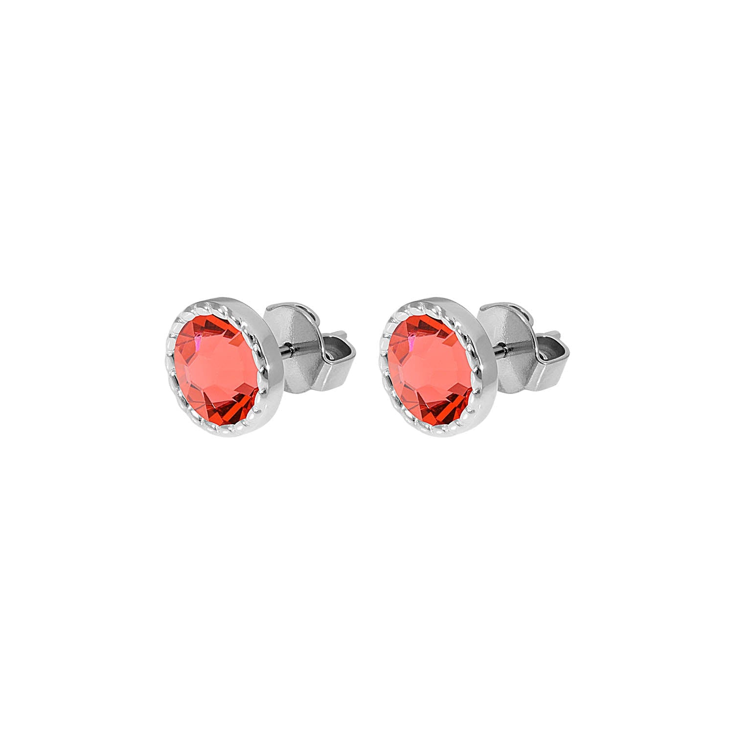 Bocconi Flat Ear Studs 9 mm - Silver