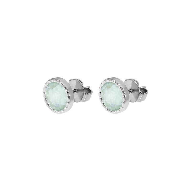 Bocconi Flat Ear Studs 9 mm - Silver