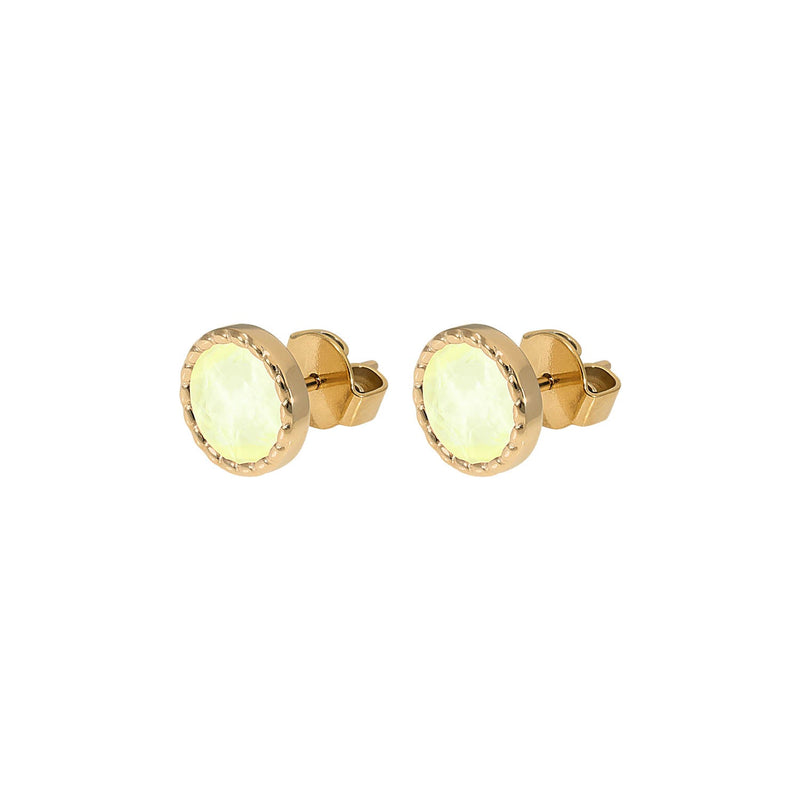 Bocconi Flat Ohrstecker 9 mm - Gold