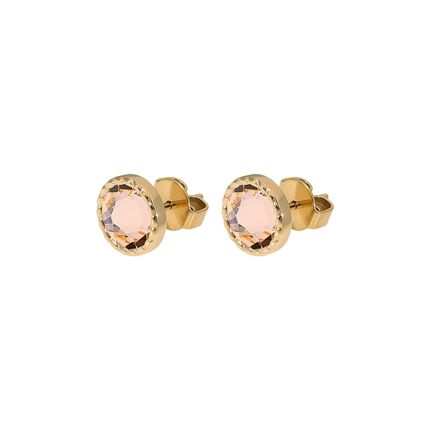 Bocconi Flat Ohrstecker 9 mm - Gold