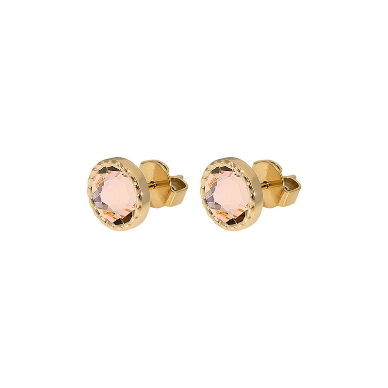 Bocconi Flat Ohrstecker 9 mm - Gold