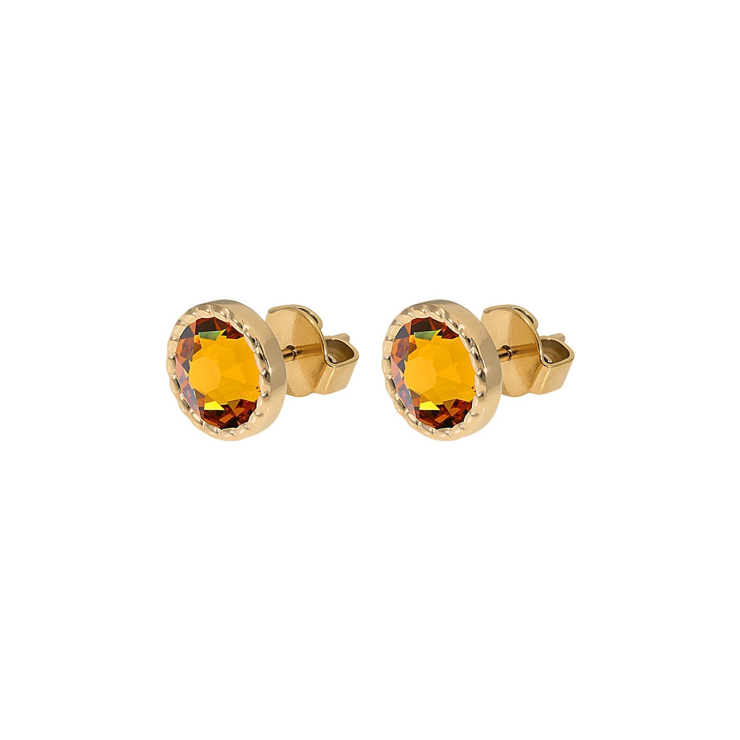 Bocconi Flat Ohrstecker 9 mm - Gold