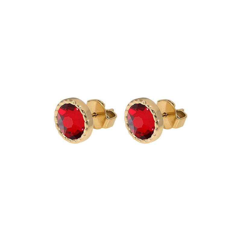 Bocconi Flat Ohrstecker 9 mm - Gold