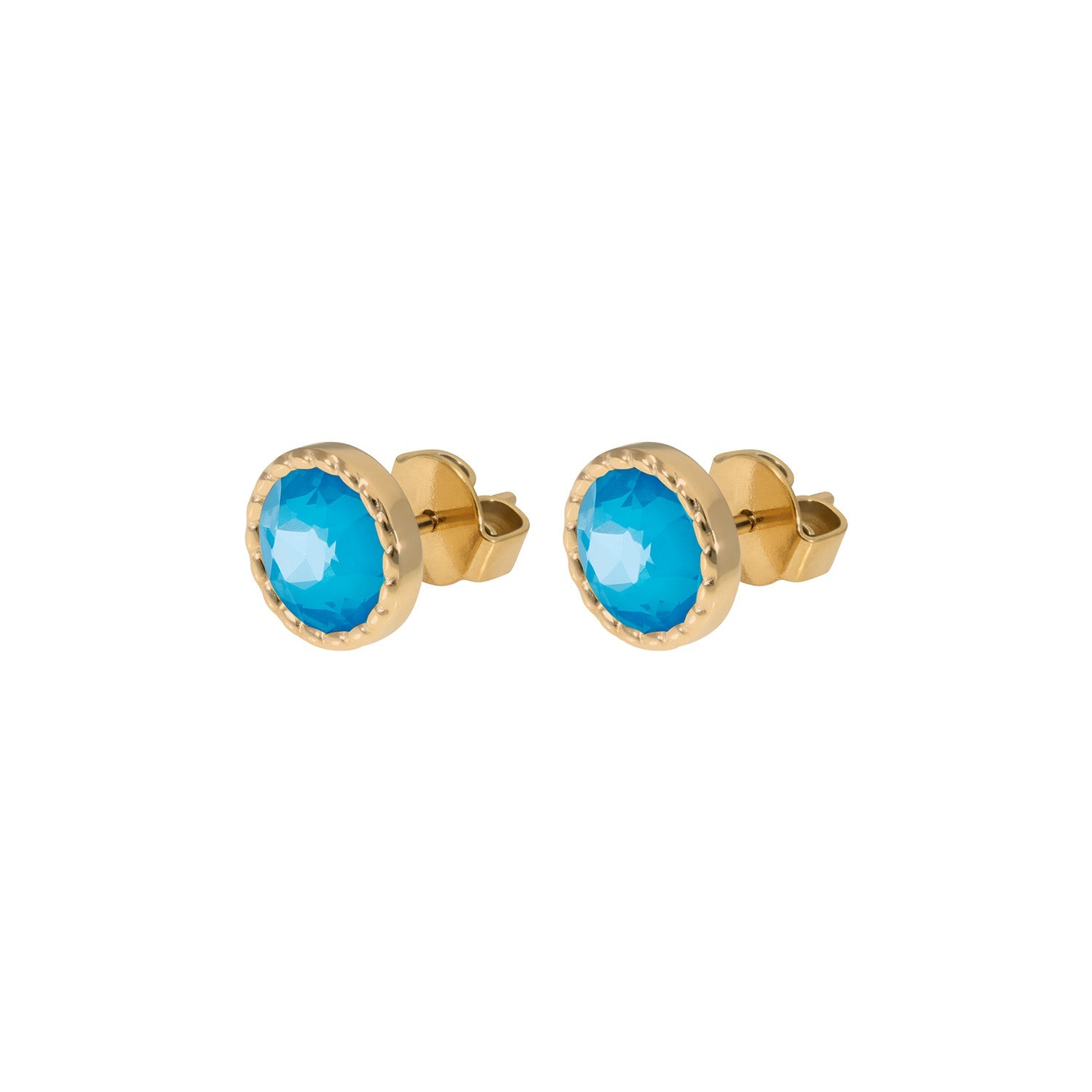 Bocconi Flat Ear Studs 9 mm - Gold