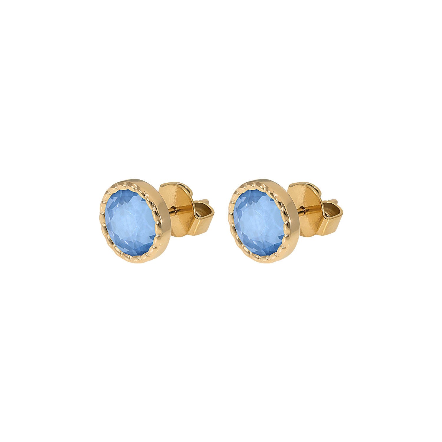 Bocconi Flat Ear Studs 9 mm - Gold