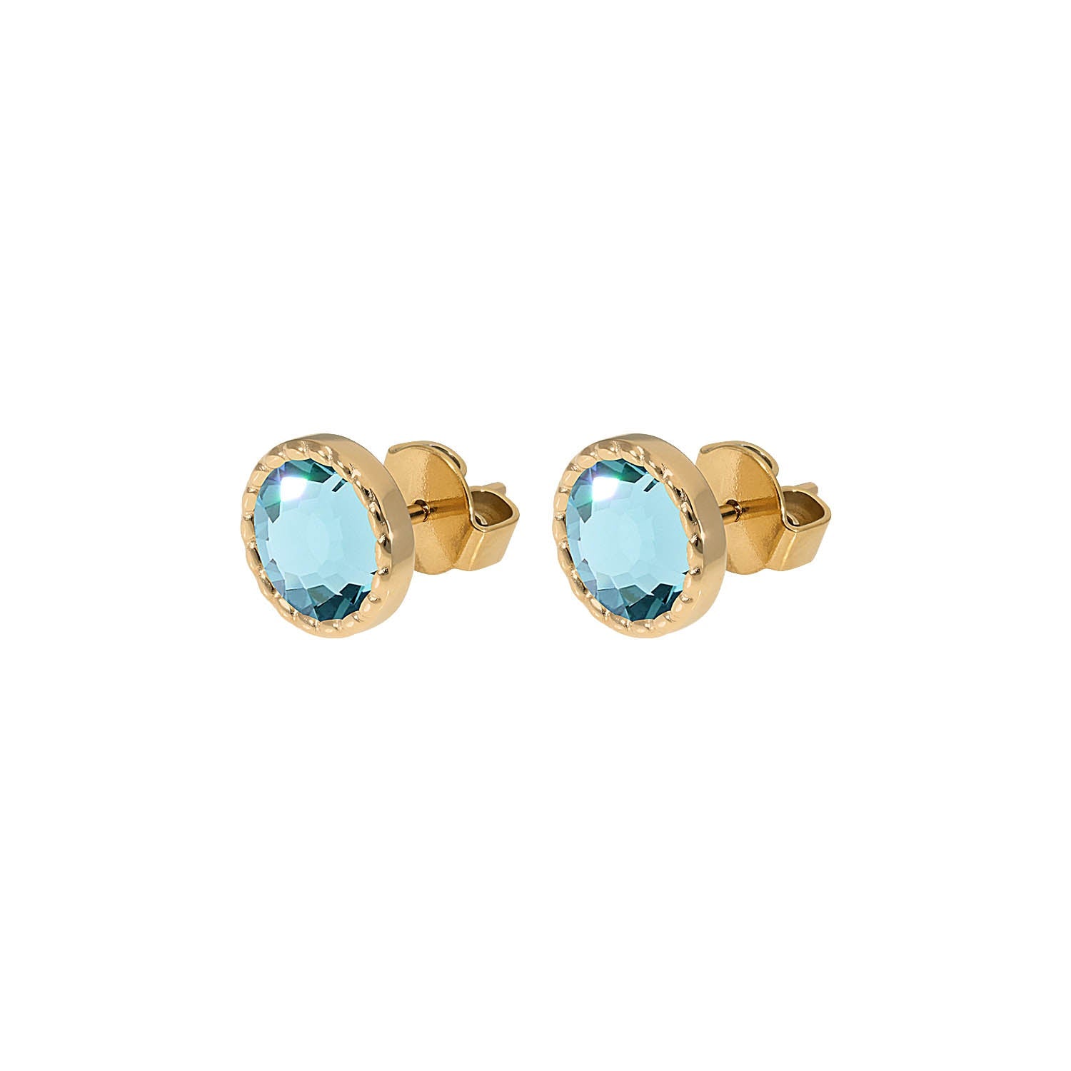 Bocconi Flat Ear Studs 9 mm - Gold