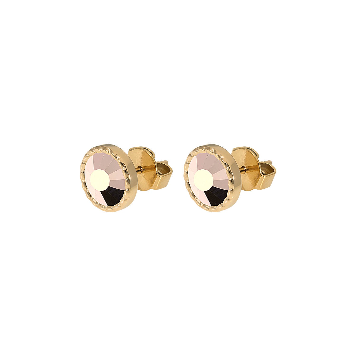 Bocconi Flat Ohrstecker 9 mm - Gold