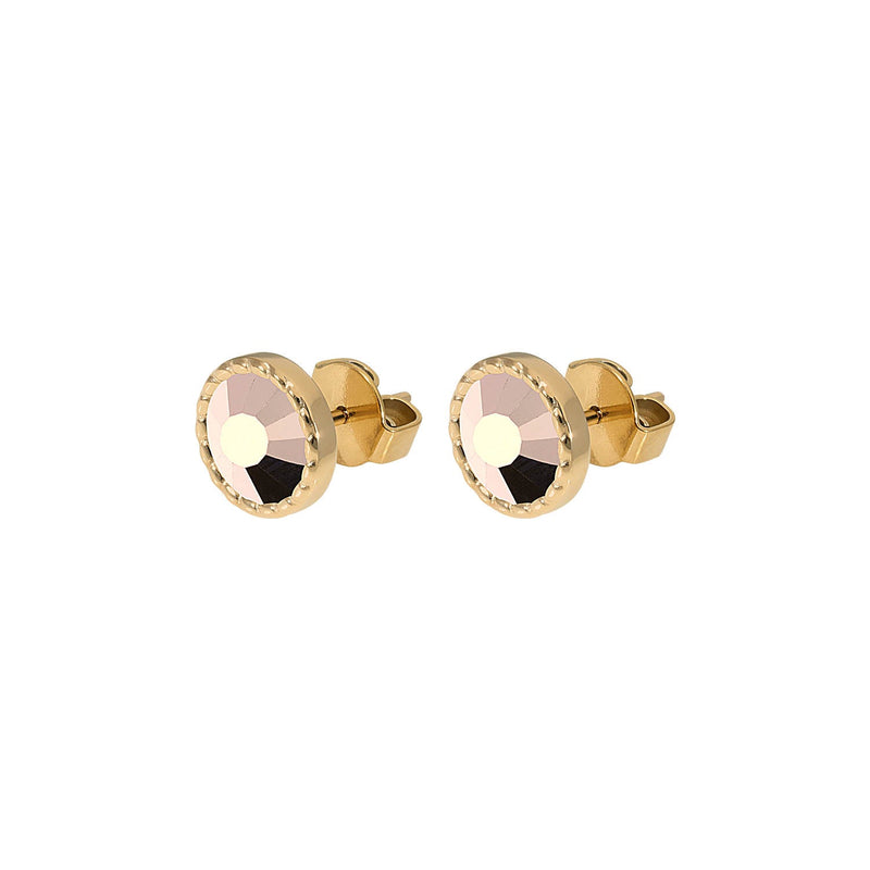 Bocconi Flat Ohrstecker 9 mm - Gold
