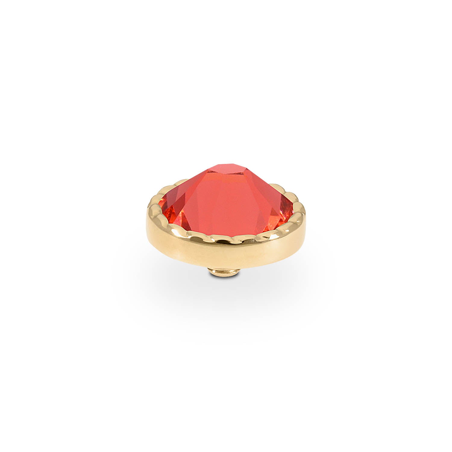 Bocconi Flat Top 9 mm - Gold padparadscha