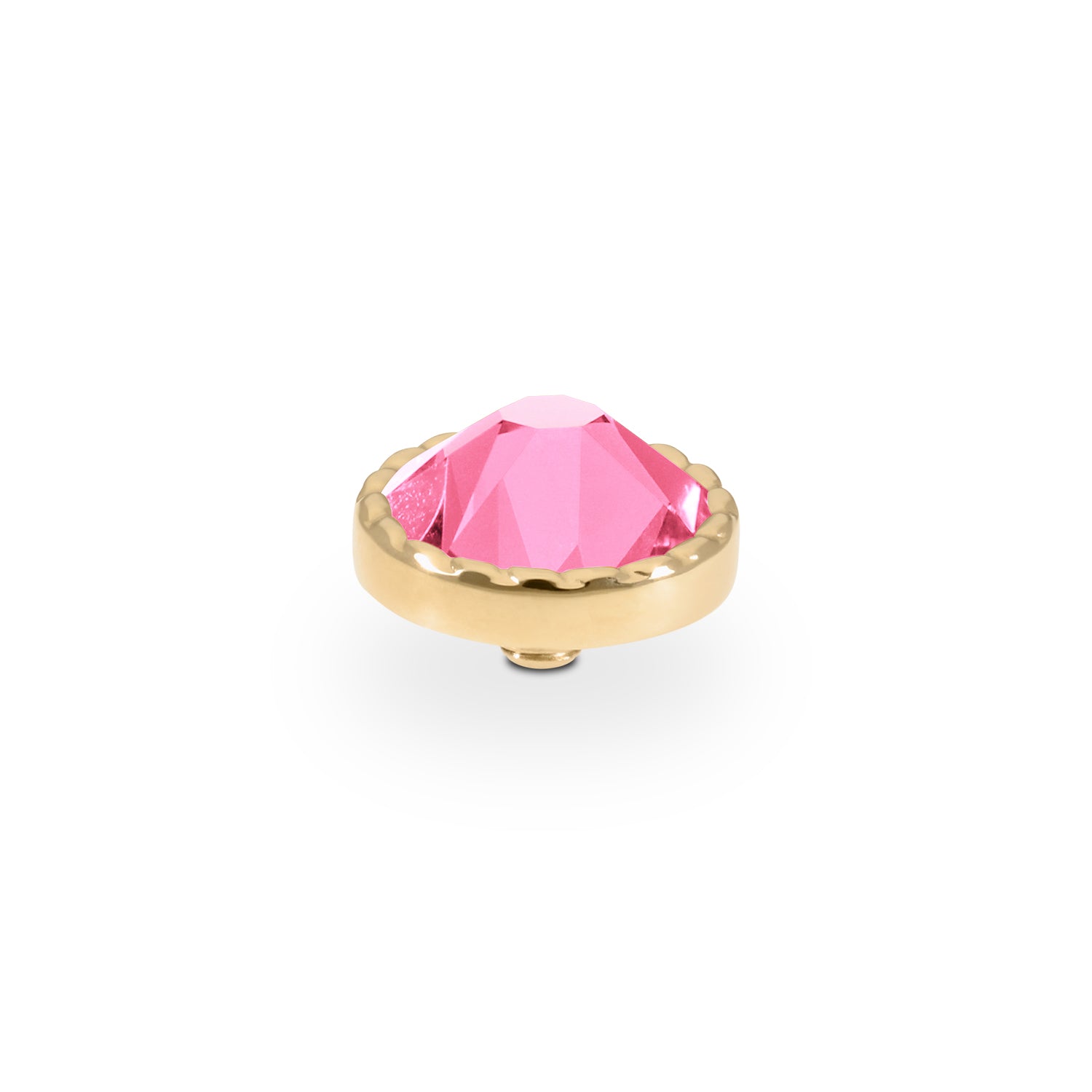 Bocconi Flat Top 9 mm - Gold Crystal Dahlia Ignite