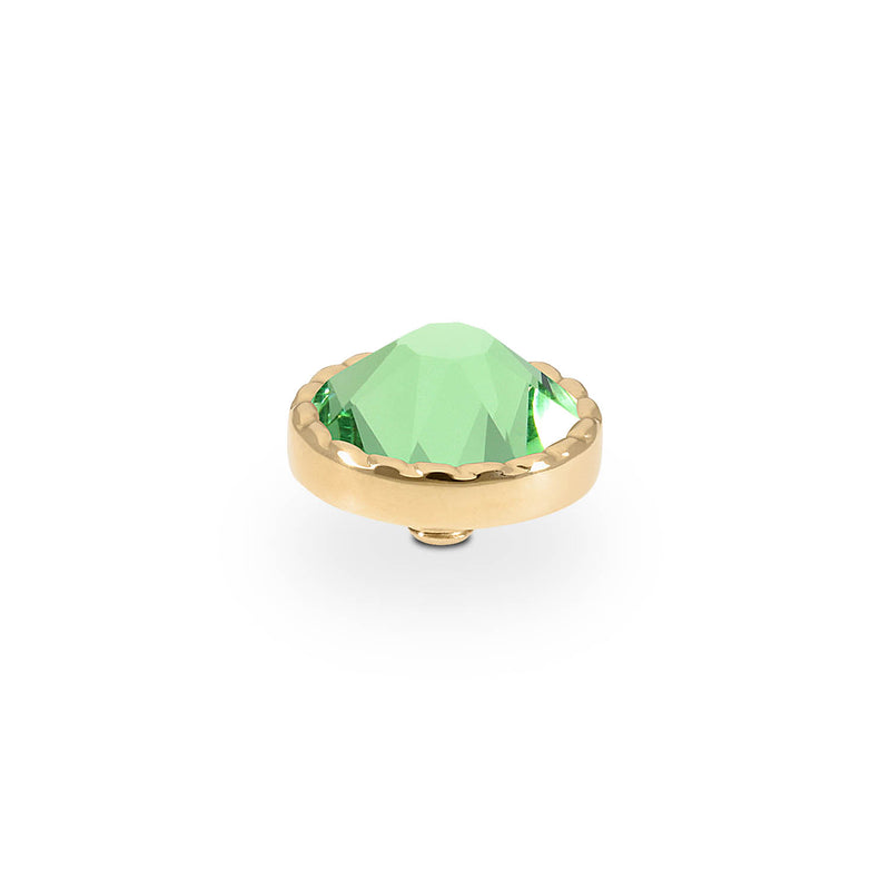 Bocconi Flat Top 9 mm - Gold peridot