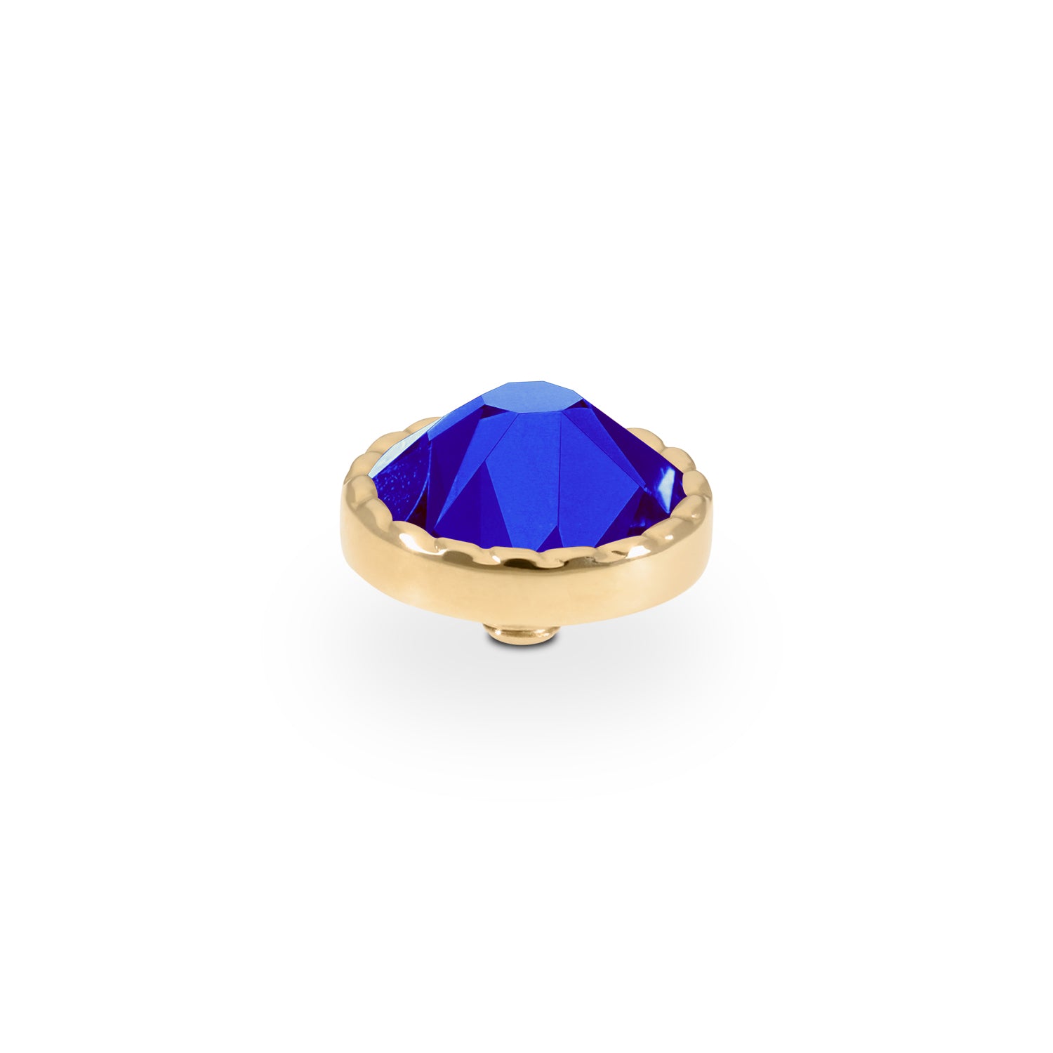 Bocconi Flat Top 9 mm - Gold ReCreated Dark Sapphire