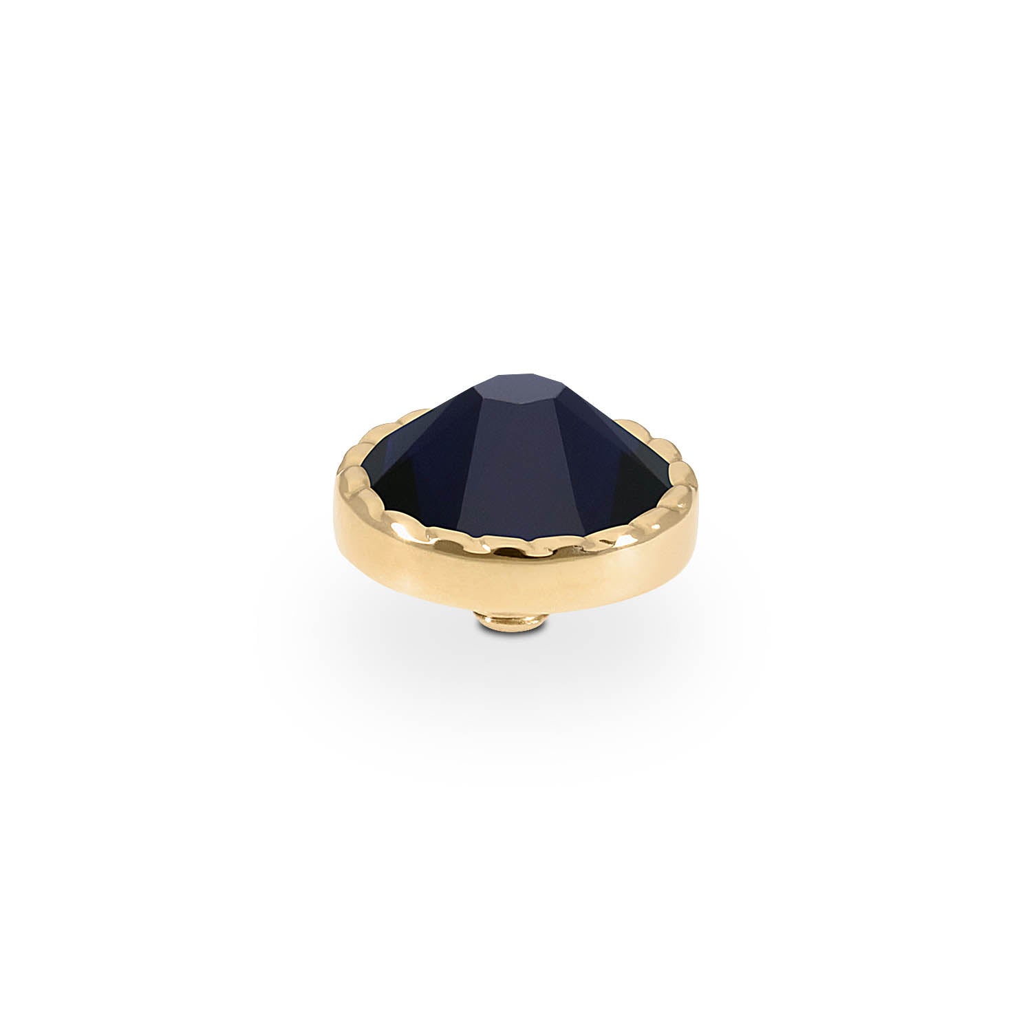 Bocconi Flat Top 9 mm - Gold Dark Indigo