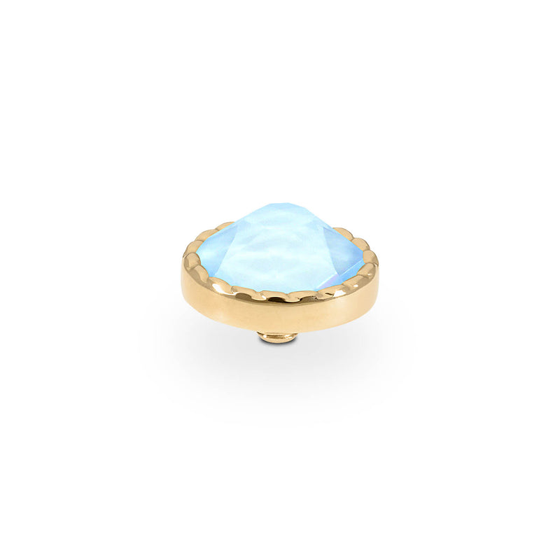 Bocconi Flat Top 9 mm - Gold crystal sky ignite