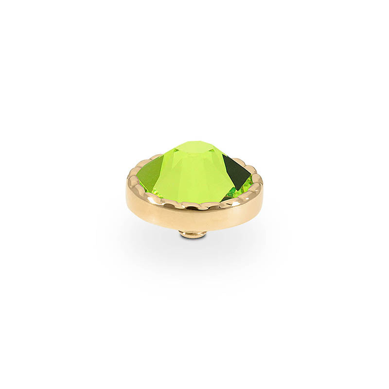 Bocconi Flat Top 9 mm - Gold Citrus Green
