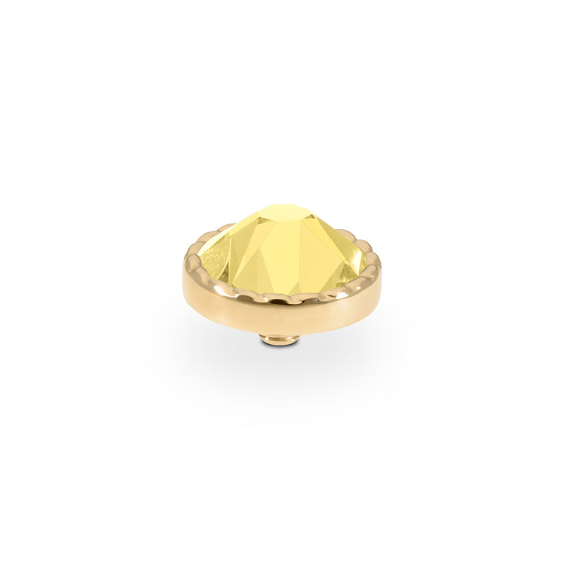 Bocconi Flat Top 9 mm - Gold Recreated Dark Jonquil