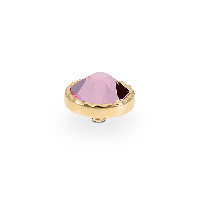 Bocconi Flat Top 9 mm - Gold Light Rose