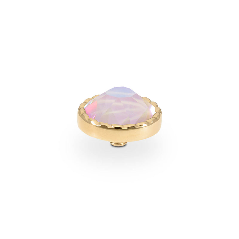 Bocconi Flat Top 9 mm - Gold dusty pink delite