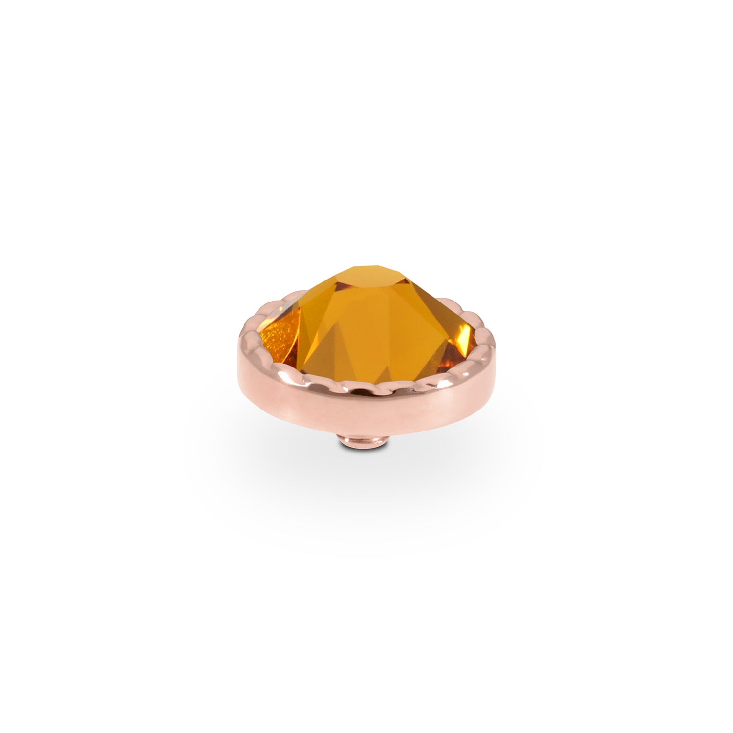 Bocconi Flat Top 9 mm - Roségold Topaz