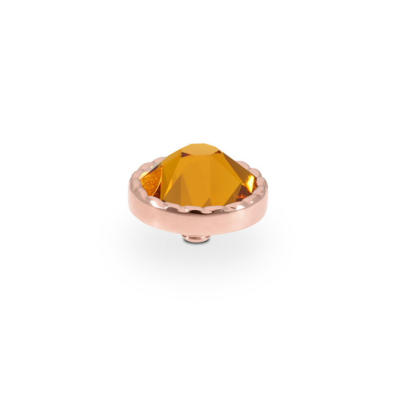 Bocconi Flat Top 9 mm - Roségold Topaz