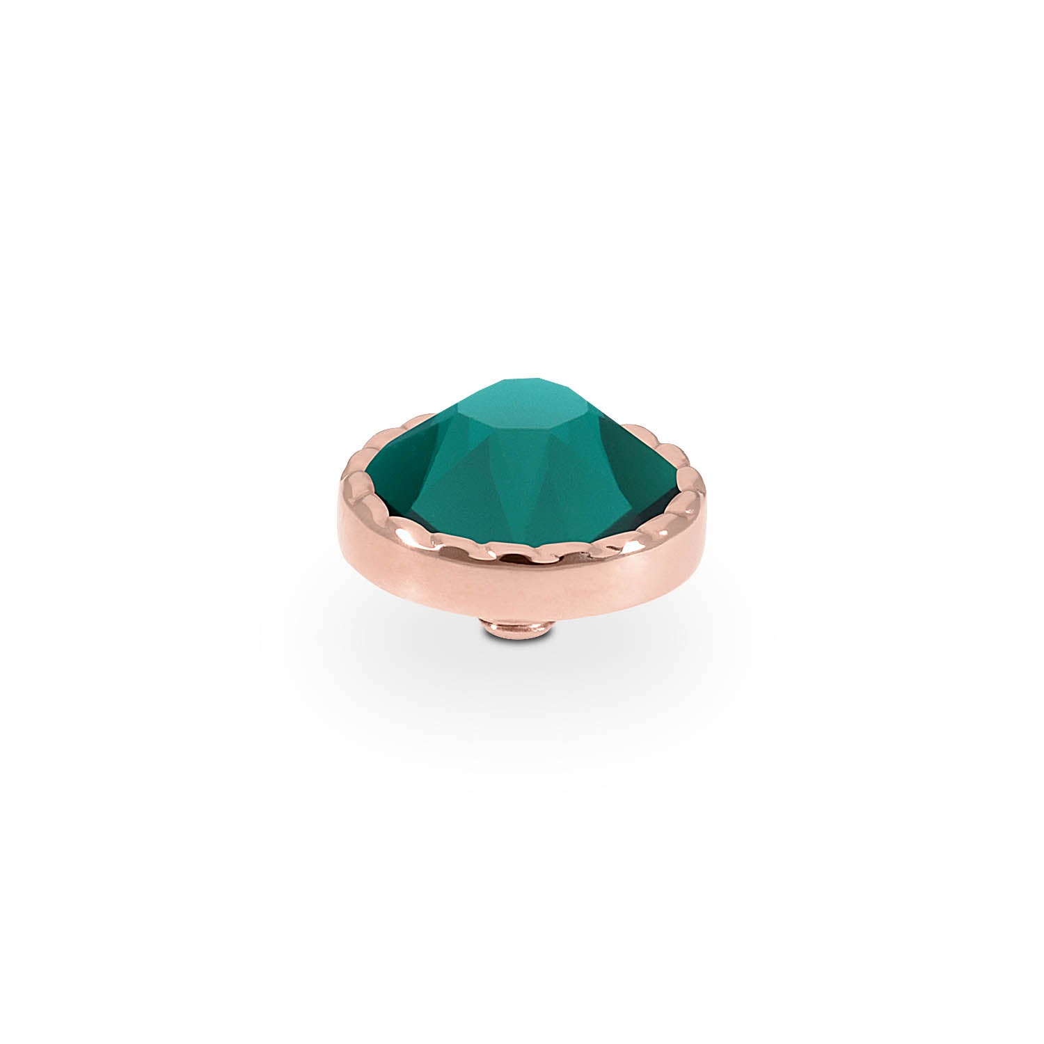 Bocconi Flat Top 9 mm - Roségold emerald
