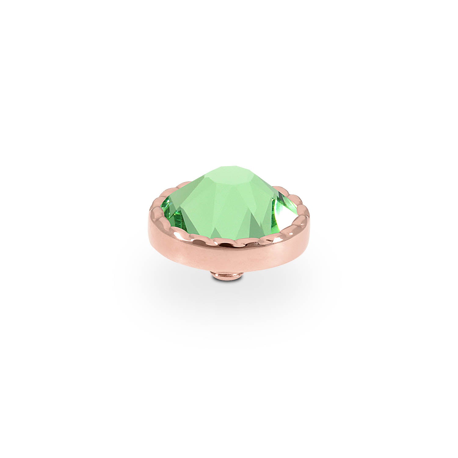 Bocconi Flat Top 9 mm - Roségold peridot